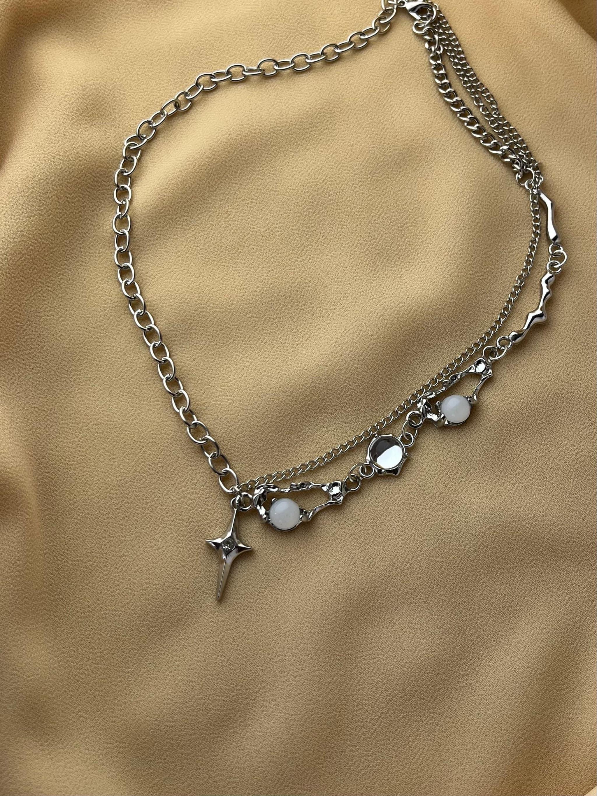 Eternal Celestial Starburst Silver Pendant Necklace