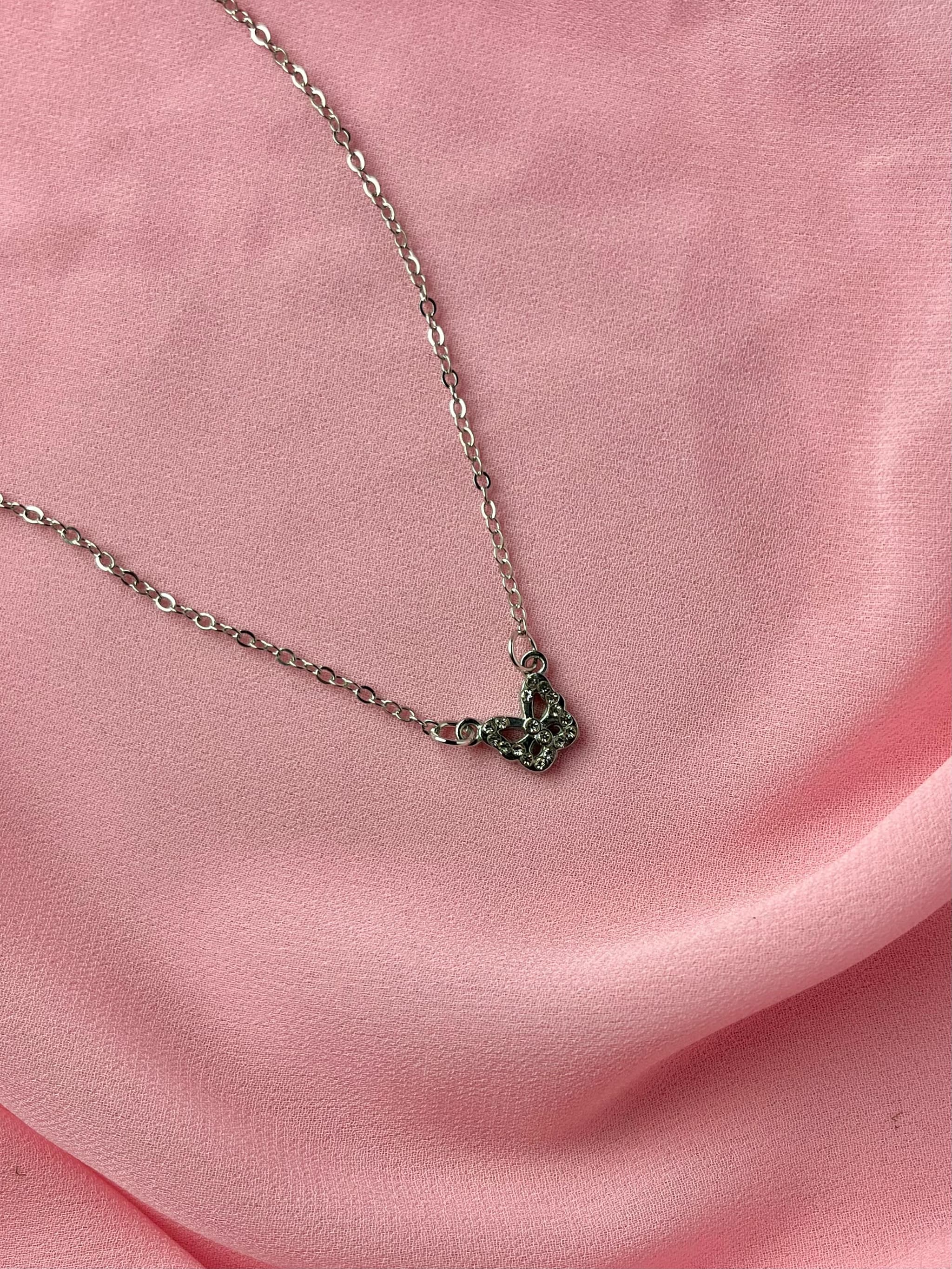 Jenmore Sweet Butterfly Glitz Pendant Necklace