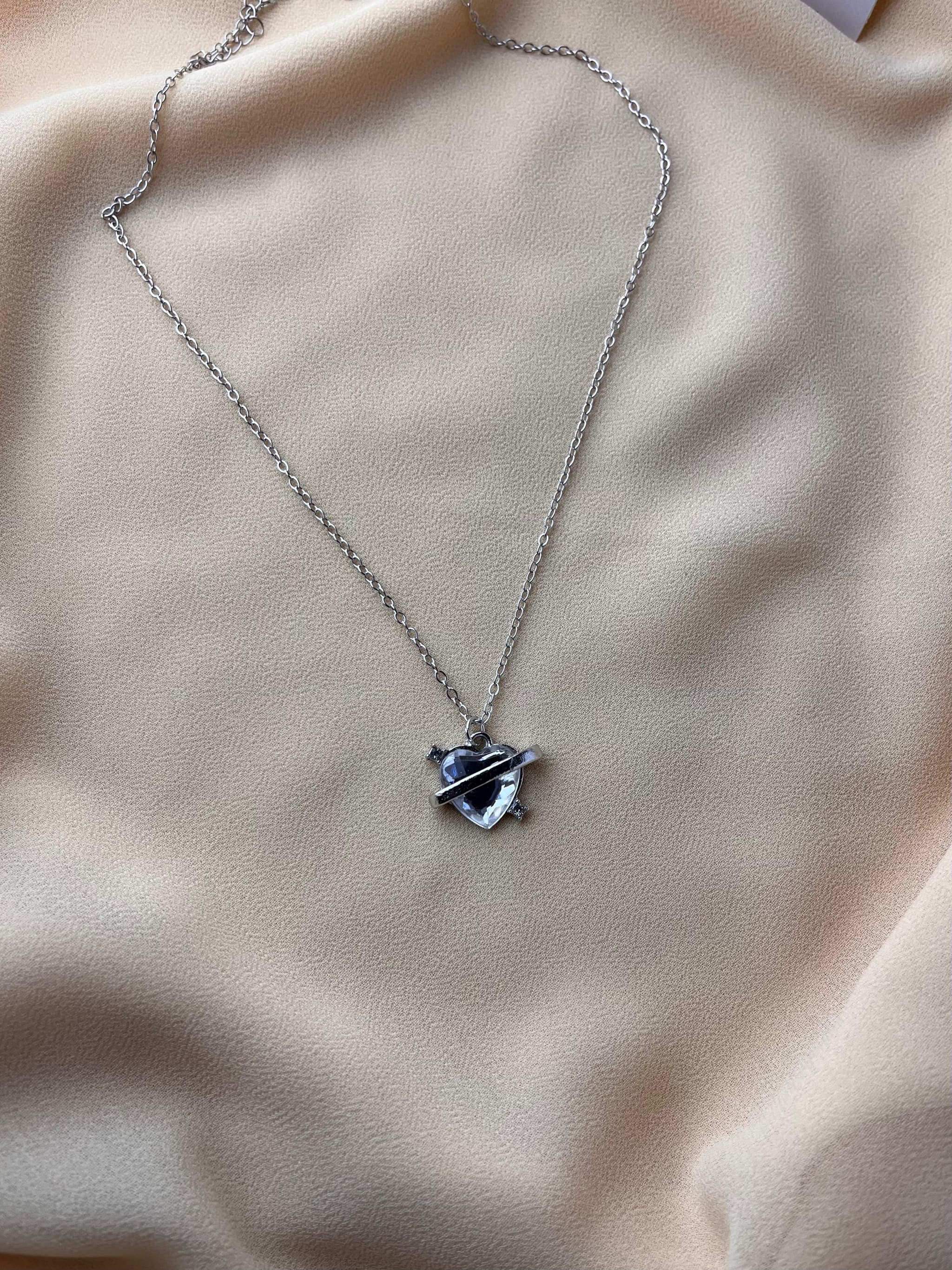 Jenmore Cyber Heart Liquid Metal Necklace