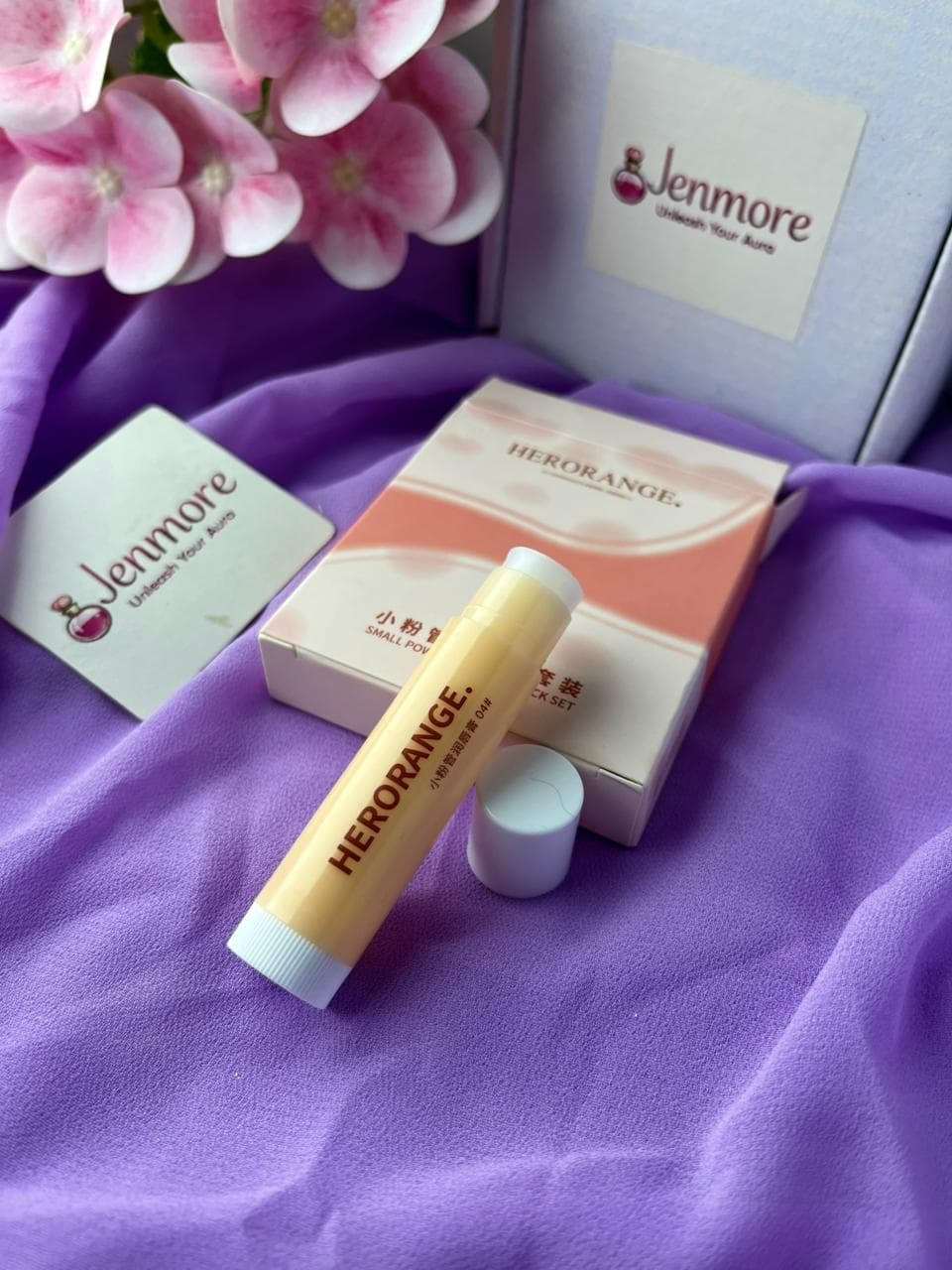 HERORANGE Small Powder Tube Lipstick & Hydrating Lip Balm 4-Piece Set — view 4