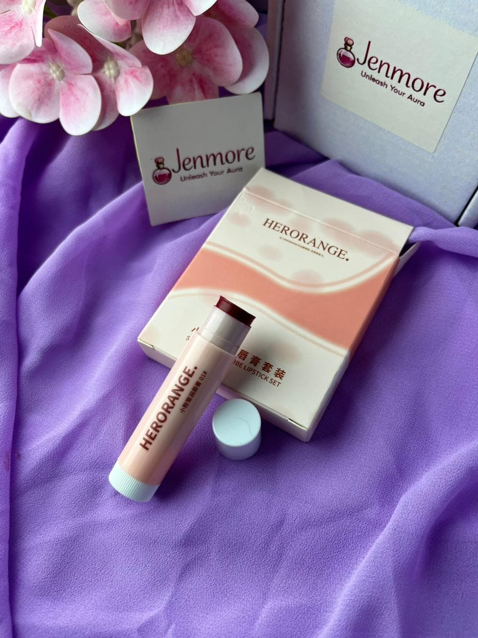 HERORANGE Small Powder Tube Lipstick & Hydrating Lip Balm 4-Piece Set — view 6