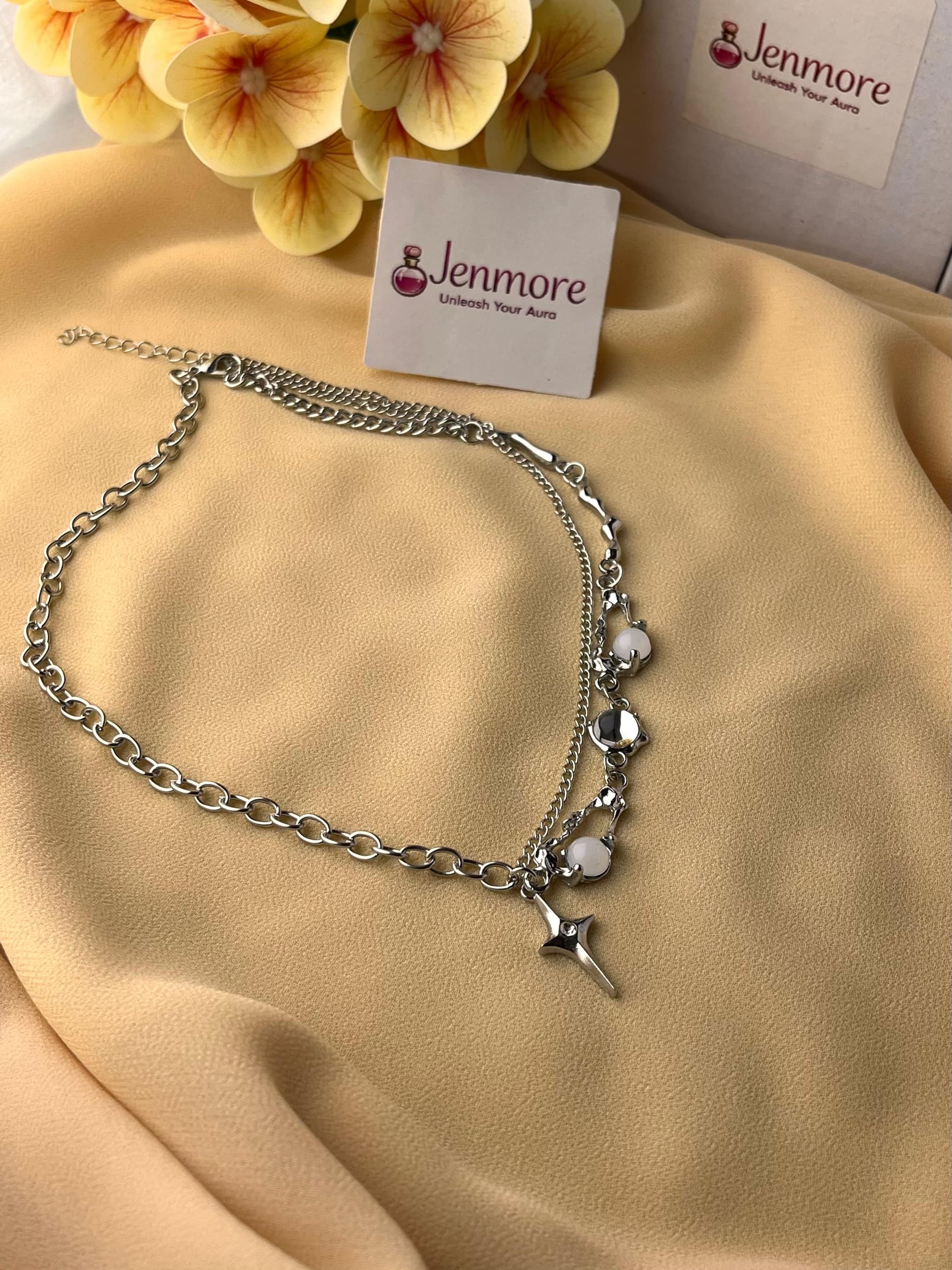 Eternal Celestial Starburst Silver Pendant Necklace — view 3