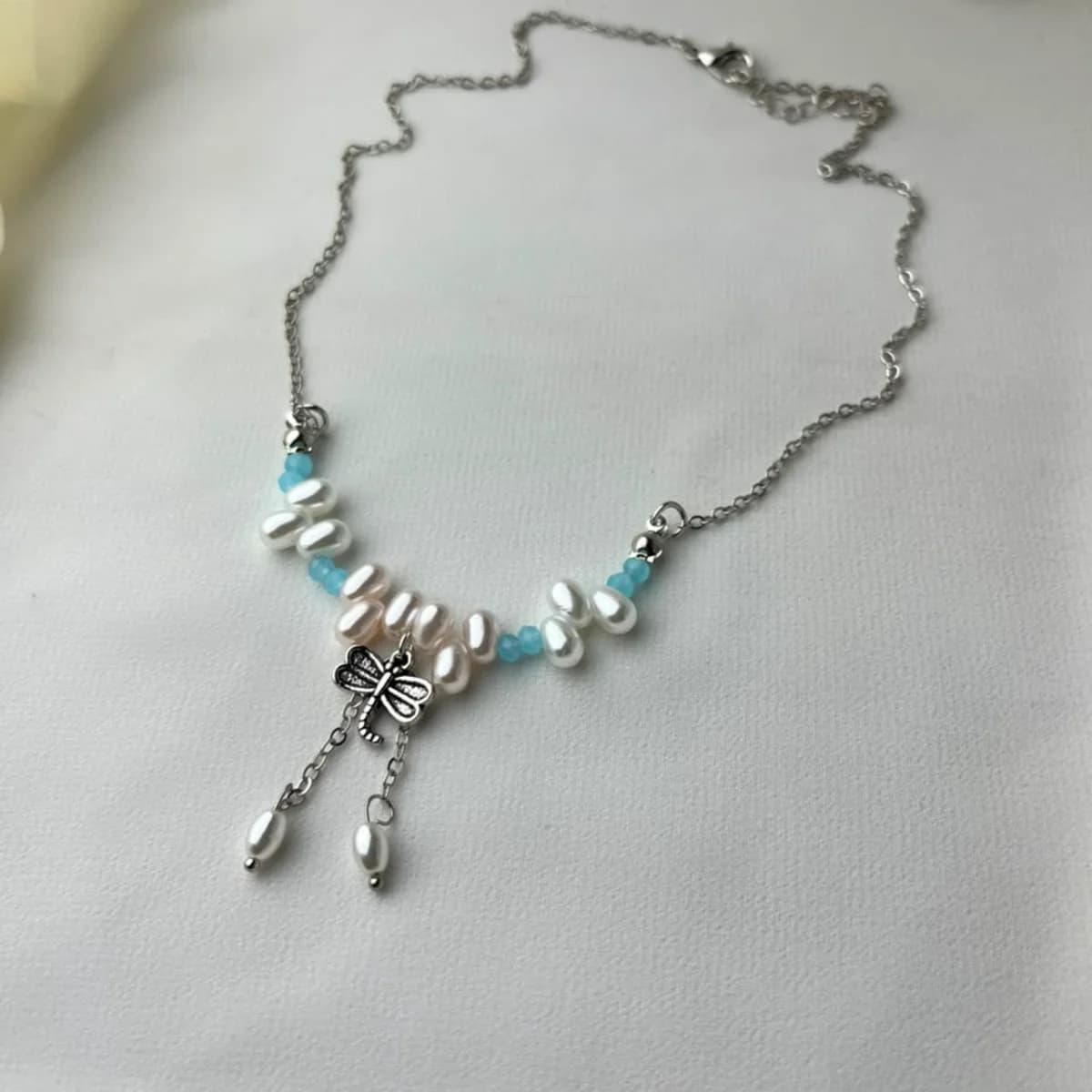 Jenmore Celestial Meridian Dragonfly Pearl Necklace — view 2