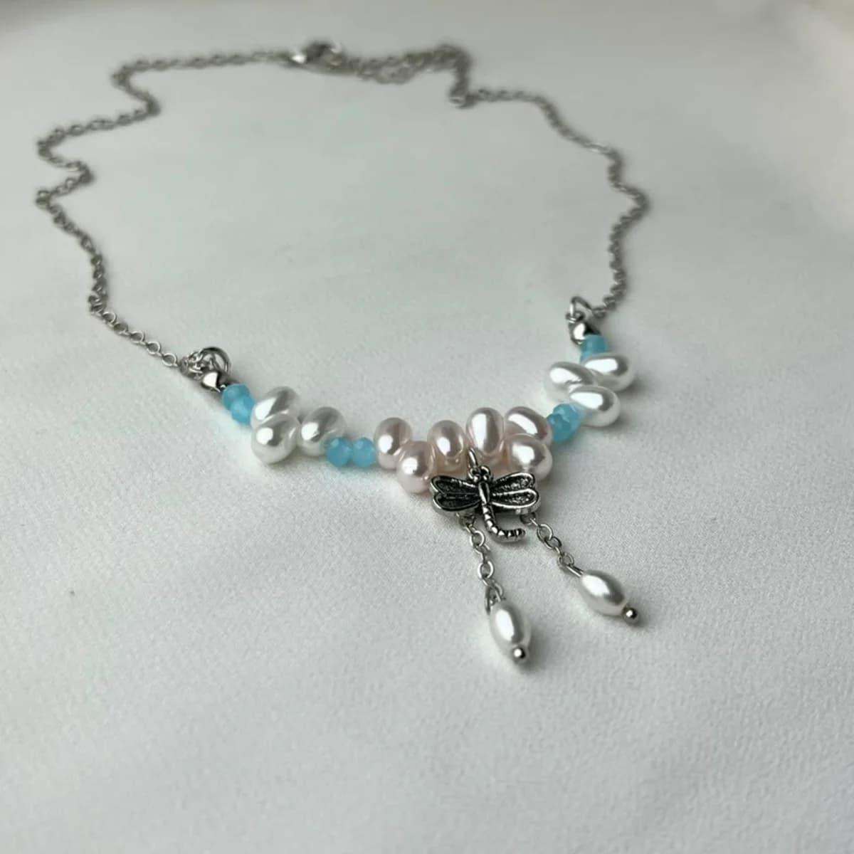 Jenmore Celestial Meridian Dragonfly Pearl Necklace — view 3