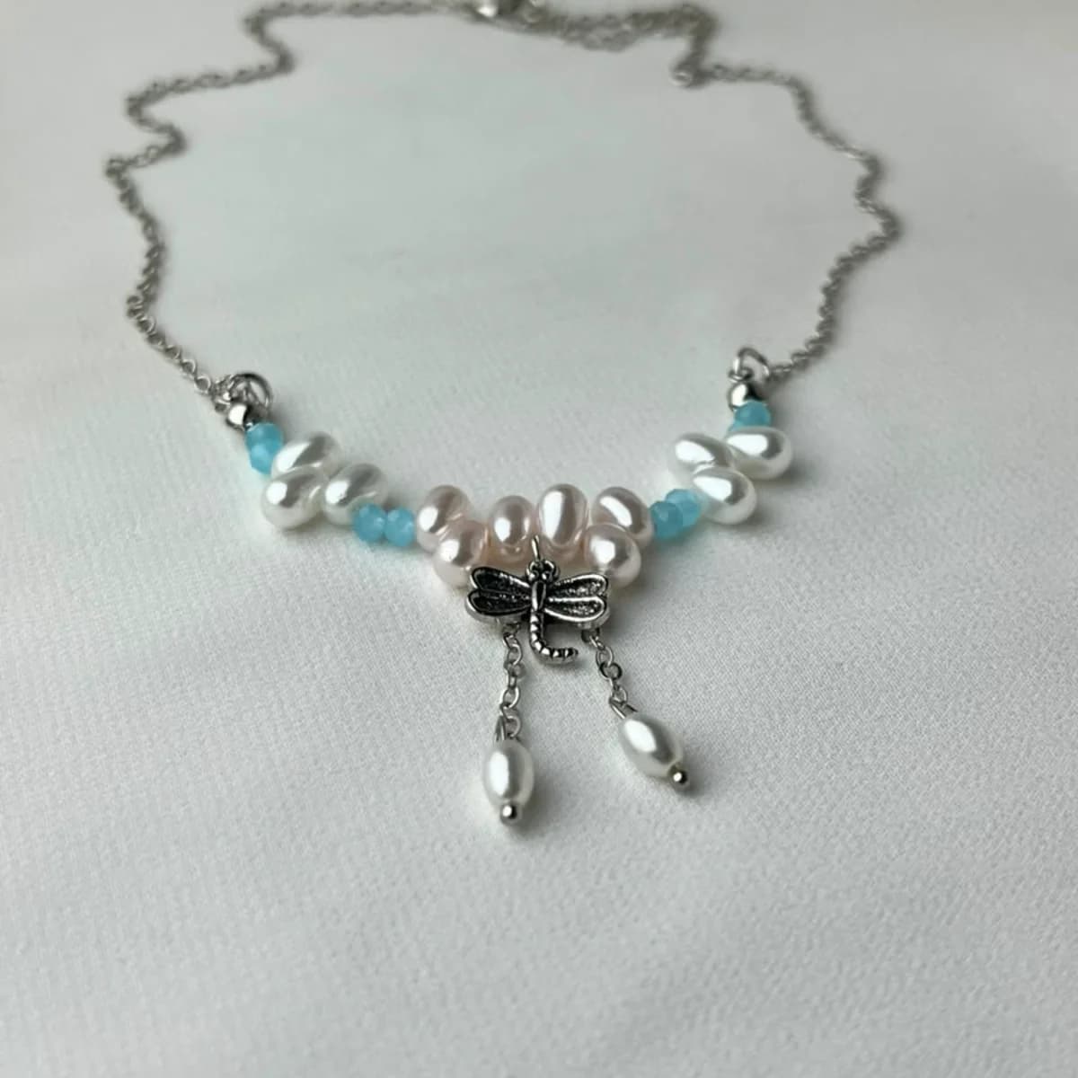 Jenmore Celestial Meridian Dragonfly Pearl Necklace — view 4