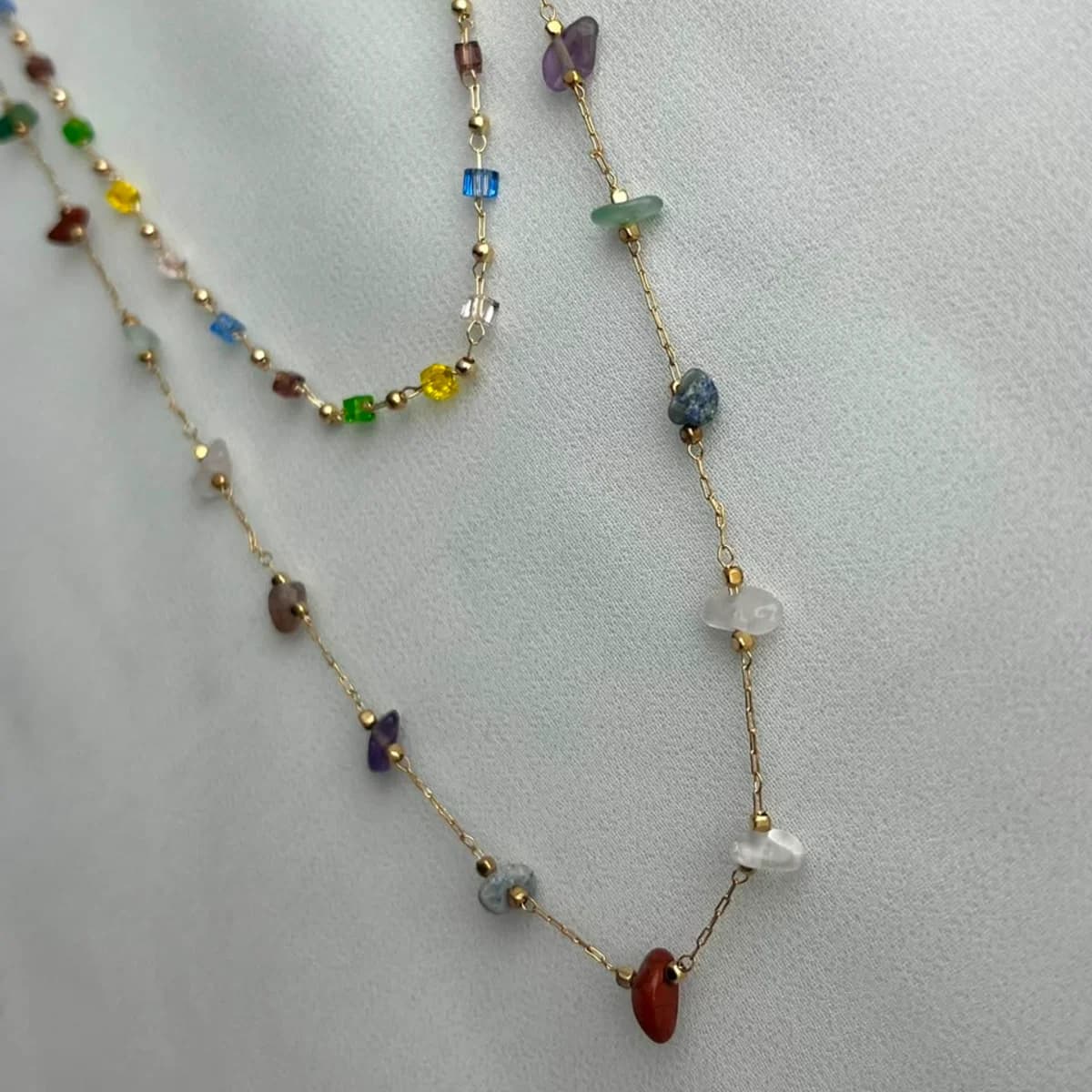 Jenmore Chroma Meridian Layered Gemstone Necklace — view 3